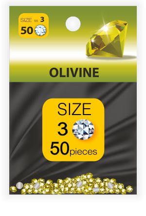 Rhinestones Стразы SS №3 OLIVINE (50 шт.) image