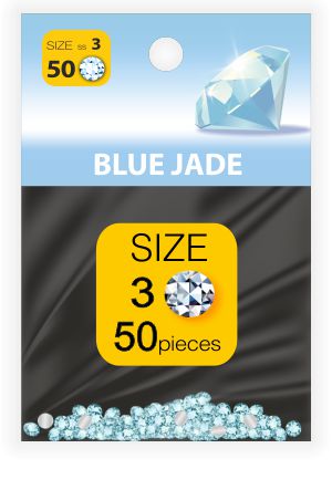 Rhinestones Стразы SS №3 BLUE JADE (50 шт.) image