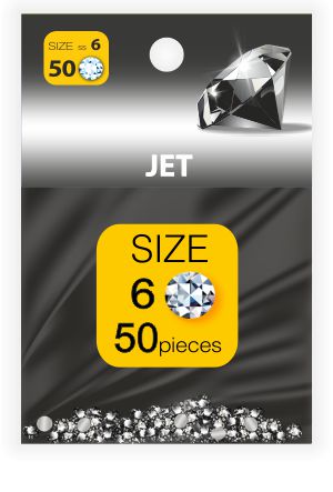 Rhinestones Стразы SS №6 JET (50 шт.) image