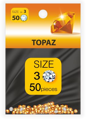 Rhinestones Стразы SS №3 TOPAZ (50 шт.) image